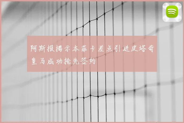 阿斯报揭示本菲卡差点引进皮塔奇皇马成功抢先签约
