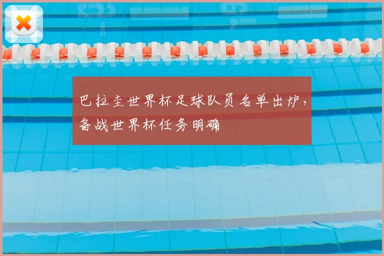 巴拉圭世界杯足球队员名单出炉,备战世界杯任务明确